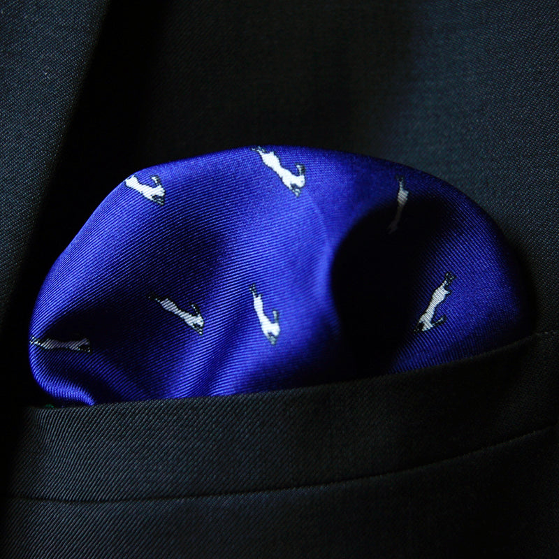 Pochette violet bleuté - motifs petits lapins