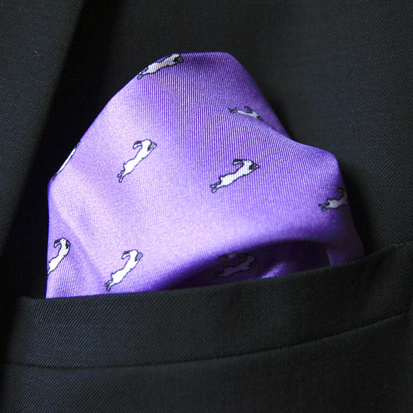 Pochette violet clair - motifs petits lapins